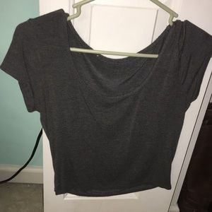 Grey crop top